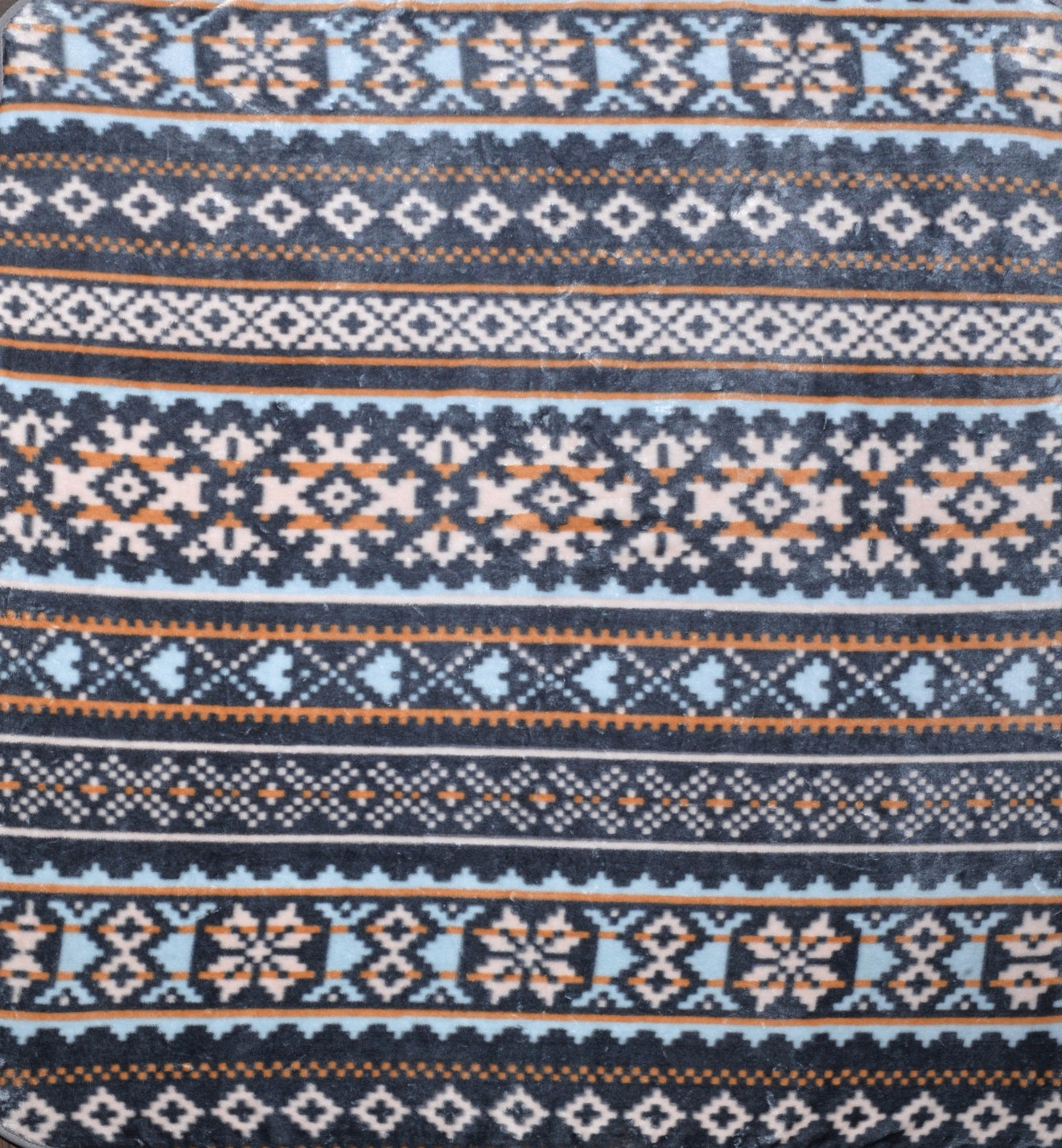 Fairisle Print Mink Throw, 150x200cm