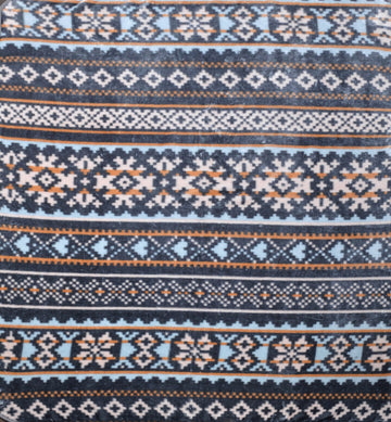 Fairisle Print Mink Throw, 150x200cm