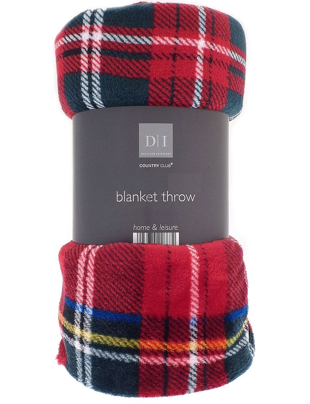 Red Tartan Check Flannel Blanket Throw, 130x150cm