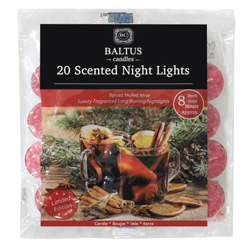 20pc Baltus Scented Tealight Candles Spiced Mulled Wine