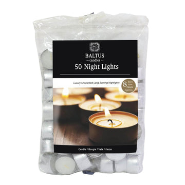4 Packs of 50Pcs Unscented Tea Light Candles by Baltus