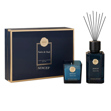Baltus Sences Satin & Oud 500ml Reed Diffuser & 200g Scented Candle Gift Set