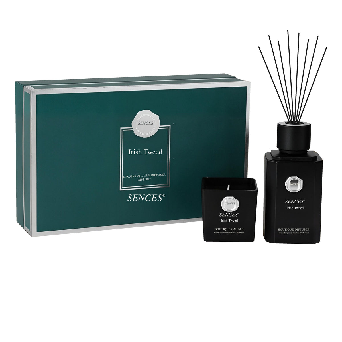 Baltus Sences Irish Tweed 500ml Reed Diffuser & 200g Scented Candle Gift Set