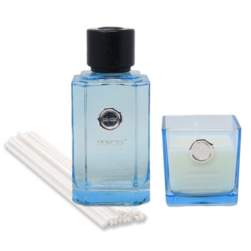 Baltus Reed Diffuser & Scented Candle Sea Salt & Oakmoss Fragrance Gift Set