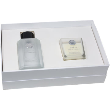 Baltus Reed Diffuser & Scented Candle White Tea Bergamot Fragrance Gift Set
