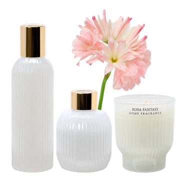 Baltus 3Pc Diffuser Room Spray & Candle Flowerbomb Rosa Fantasy Aroma Gift Set
