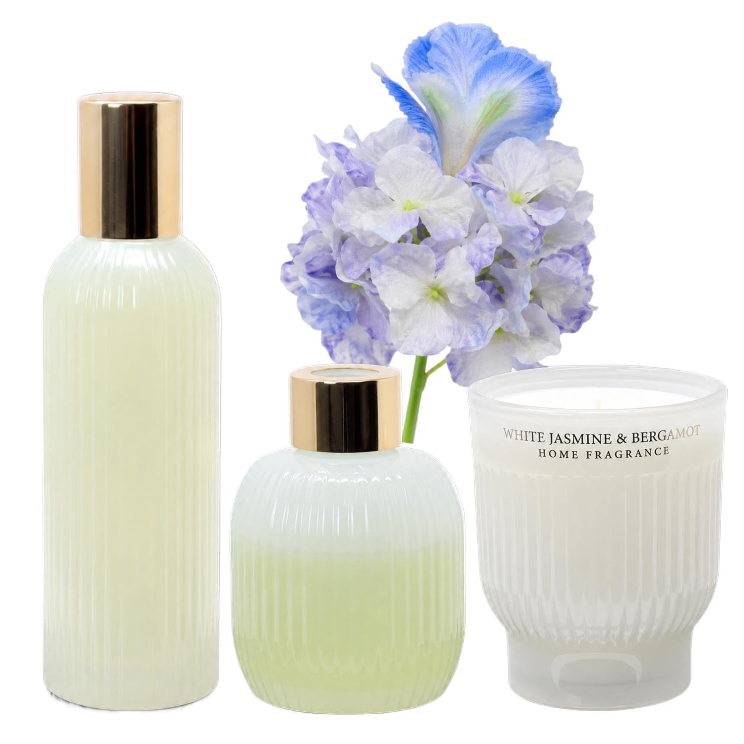 Baltus 3Pc Diffuser Room Spray & Candle Flowerbomb White Jasmine Bergamot Gift Set