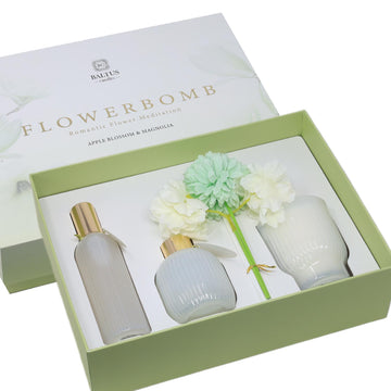 Baltus 3Pc Diffuser Room Spray & Candle Flowerbomb Apple Blossom Magnolia Gift Set