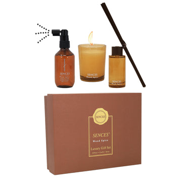 Luxury Fragrance Wood Spice Reed Diffuser Gift Set