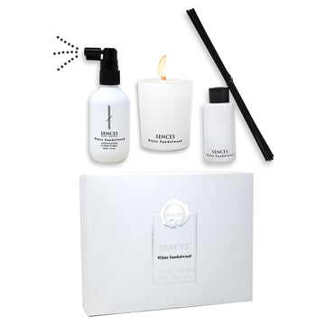 Luxury Fragrance White Sandalwood Reed Diffuser Gift Set