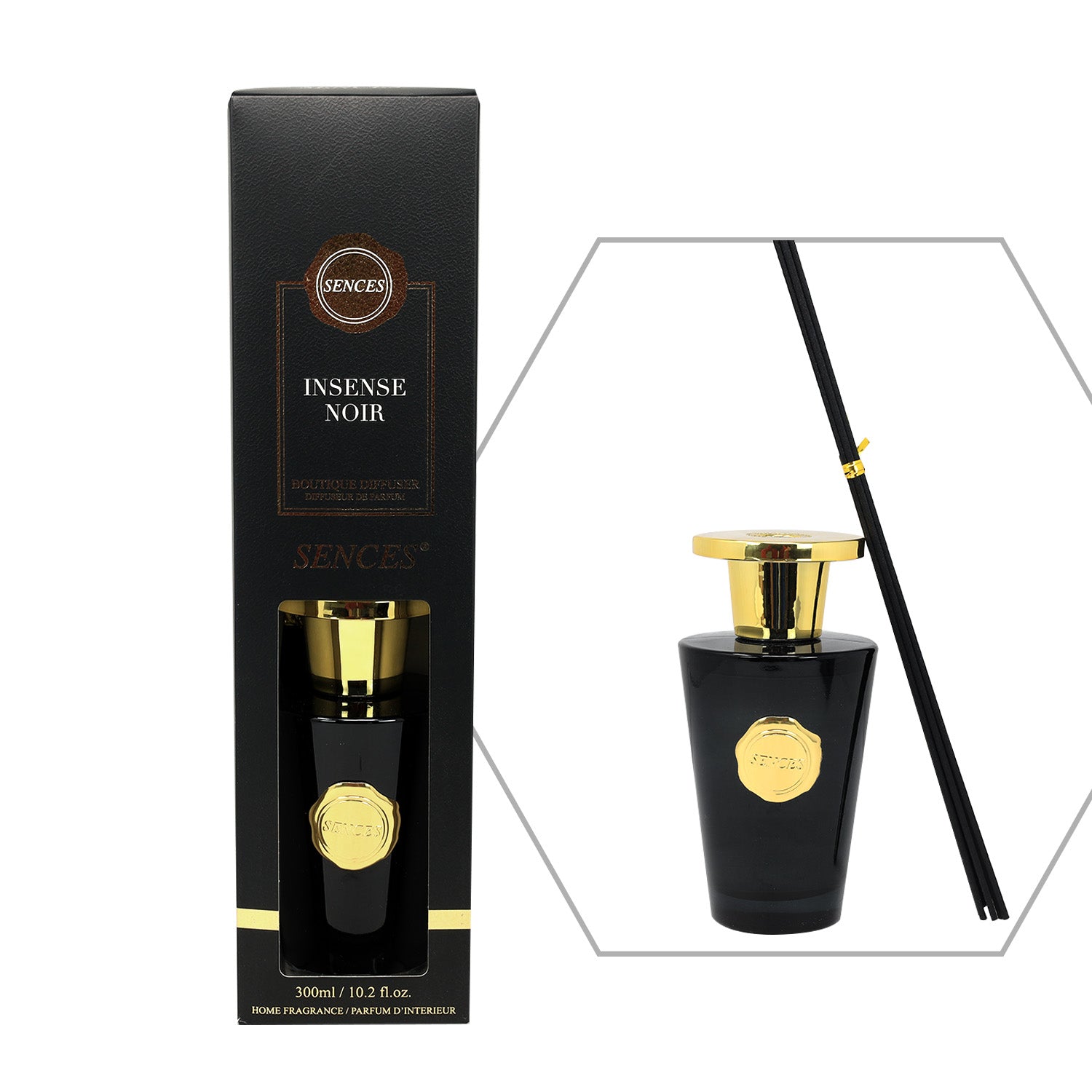 Baltus Boutique Reed Diffuser 300ml Sences Insense Noir