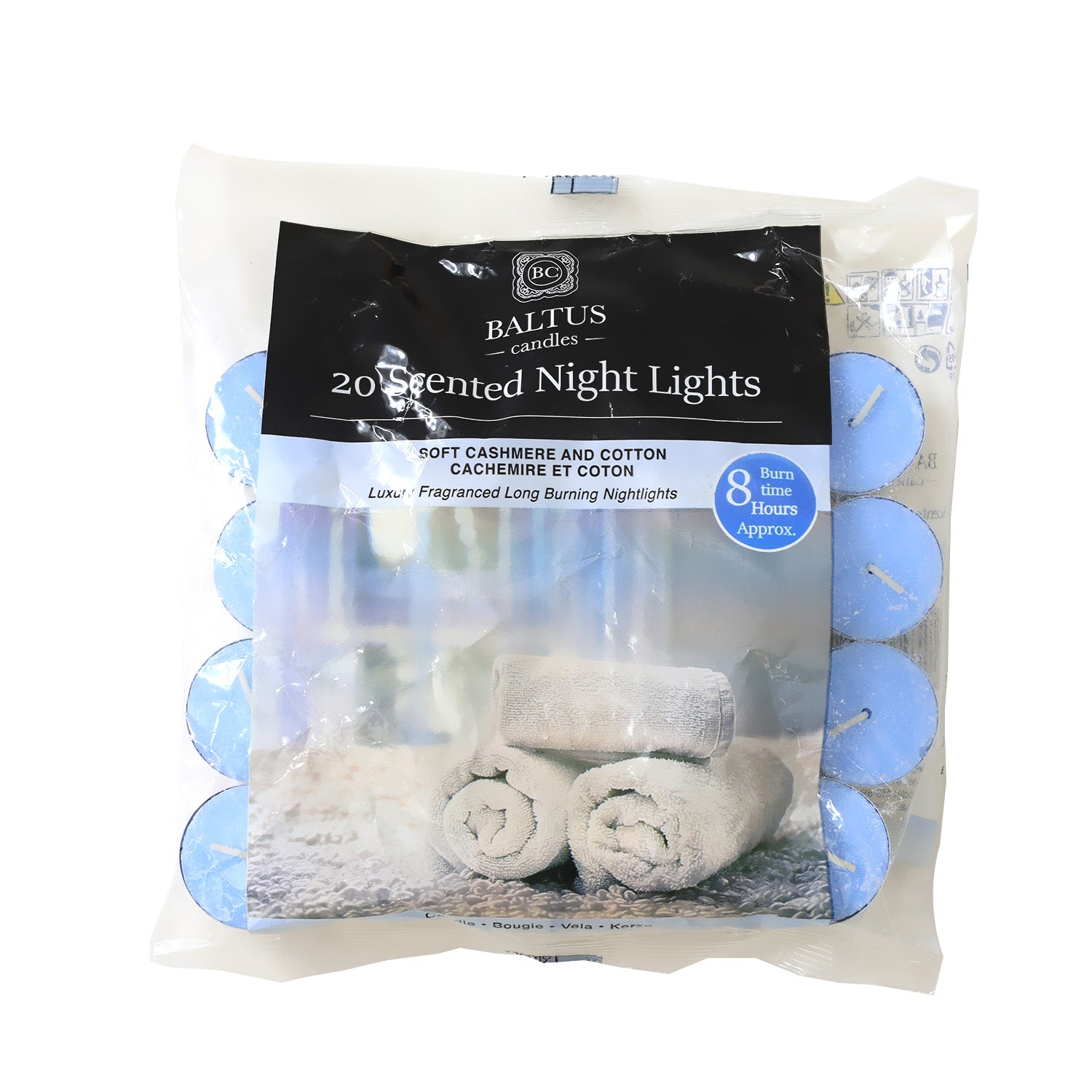 20pc Baltus Scented Tealight Candles Soft Cashmere & Cotton