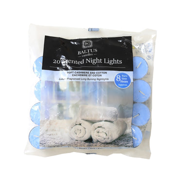 20pc Baltus Scented Tealight Candles Soft Cashmere & Cotton