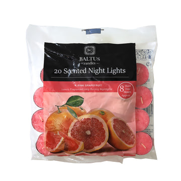 20pc Baltus Scented Tealight Candles Pink Grapefruit