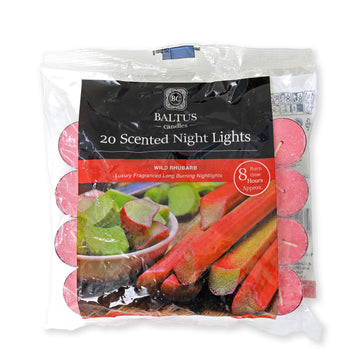 20pc Baltus Scented Tealight Candles Wild Rhubarb
