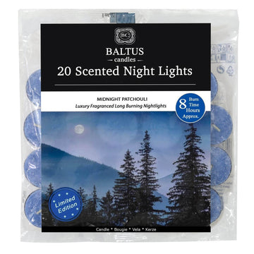 20pc Baltus Scented Tealight Candles Midnight Patchouli