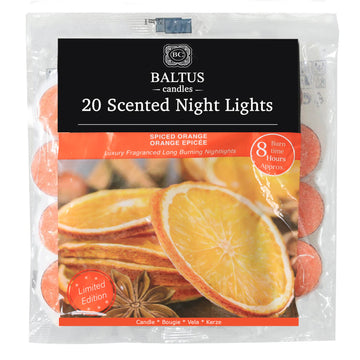 20pc Baltus Scented Tealight Candles Spiced Orange