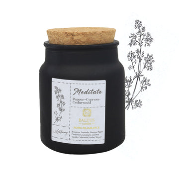 152grams Baltus Pepper Cypress Cedarwood Apothecary Candle Jar