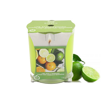 170g Baltus Lime, Basil & Mandarin Scented Candle