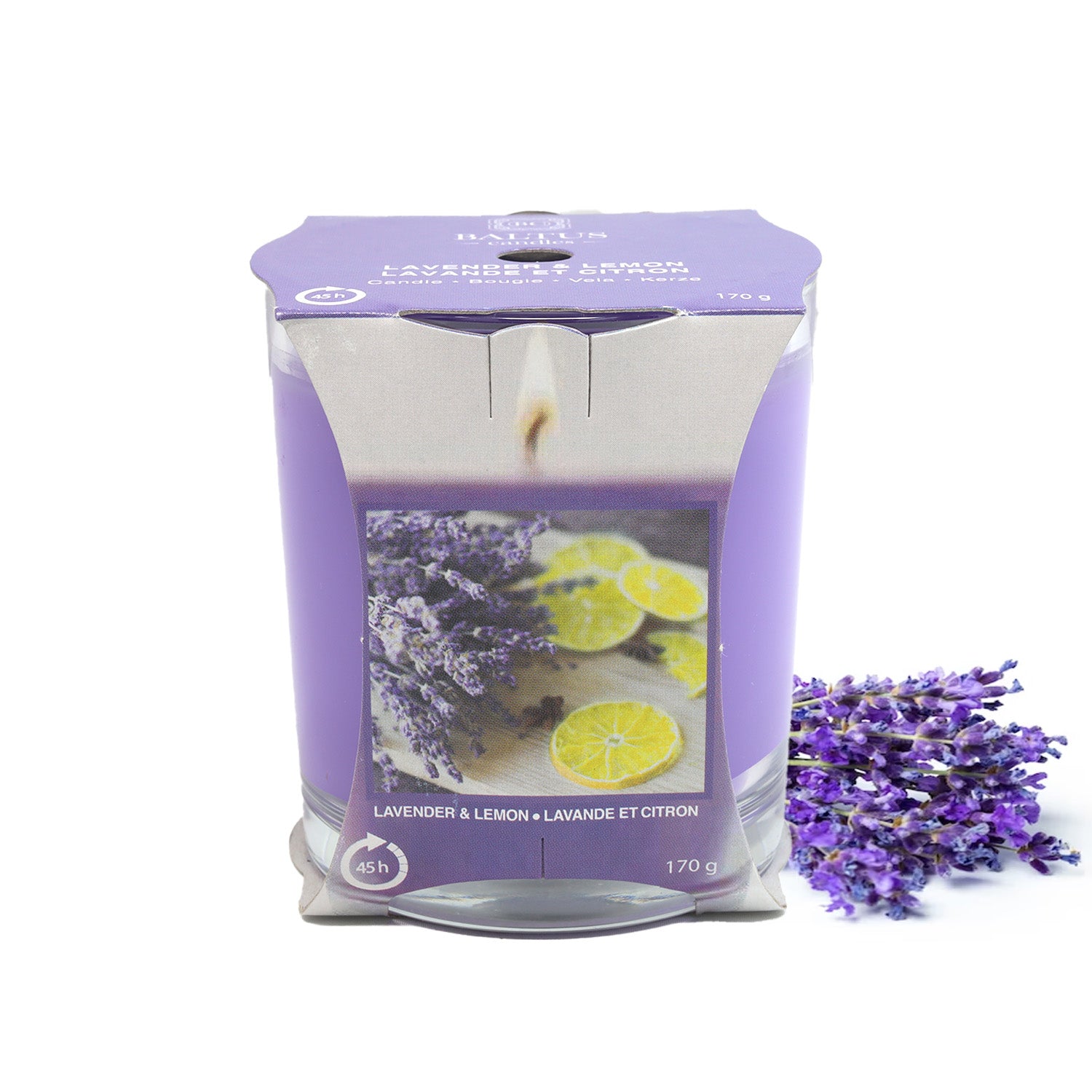 170g Baltus Lavender & Lemon Scented Candle