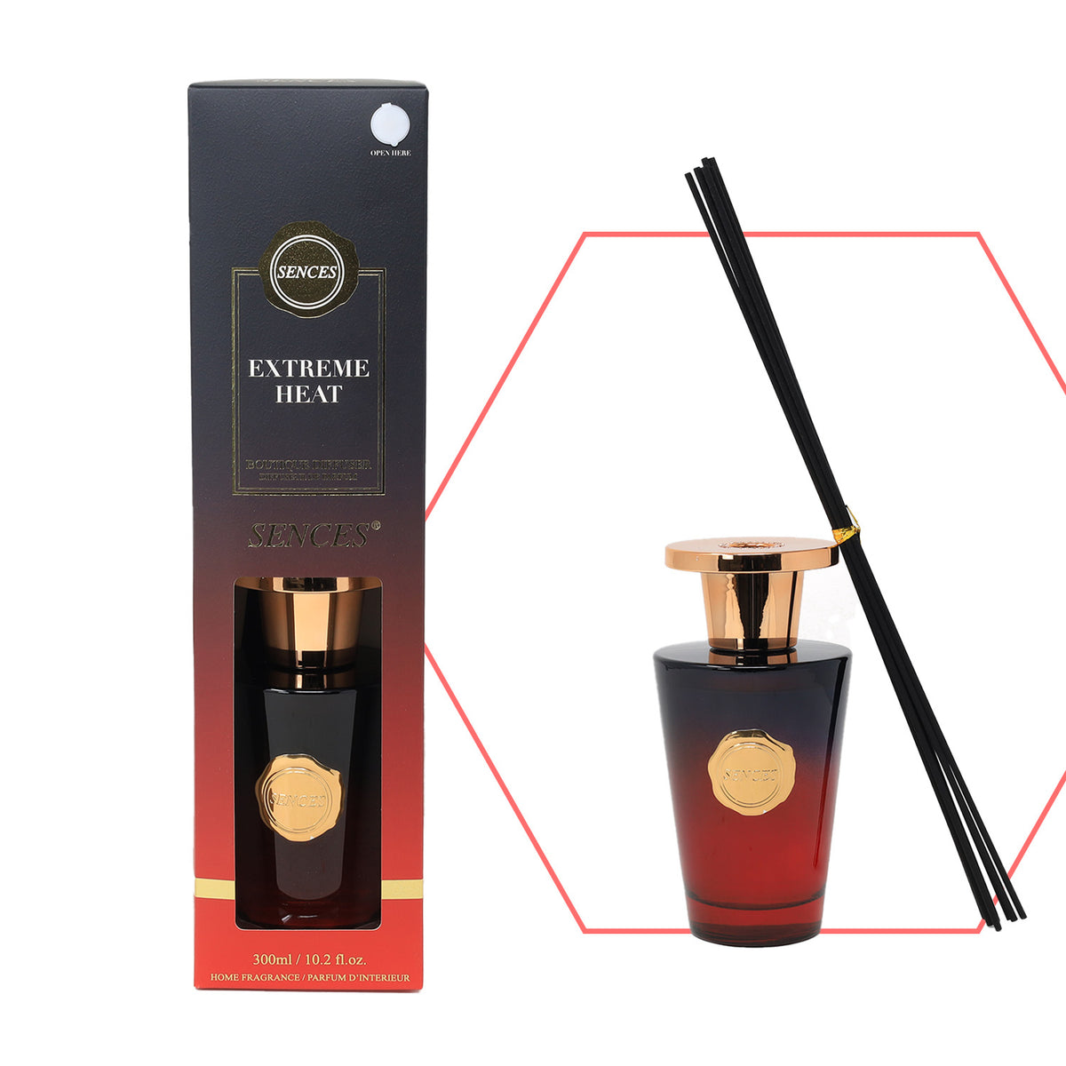Baltus Reed Diffuser 300ml Sences Scented Wick Extreme Heat