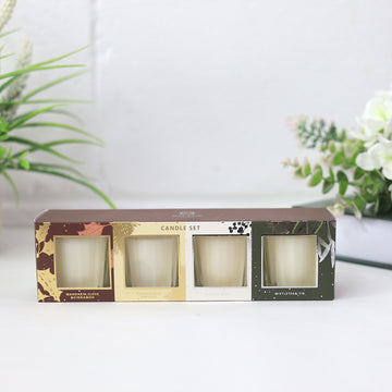 Baltus 4Pc 55g Soy Blend Holiday Scents Votive Candles In A Gift Box