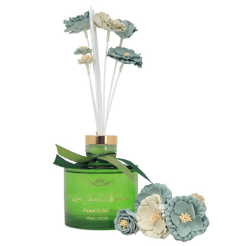 Baltus Luxury Reed Diffuser 300ml Faux Flower Lime Basil & Mandarin