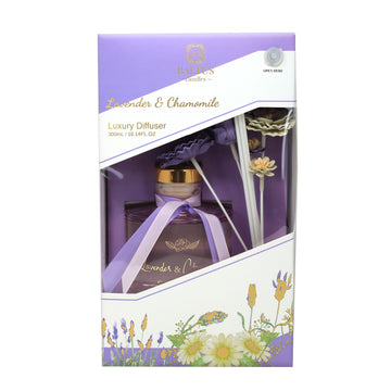 Baltus Luxury Reed Diffuser 300ml Faux Flower Lavender & Chamomile