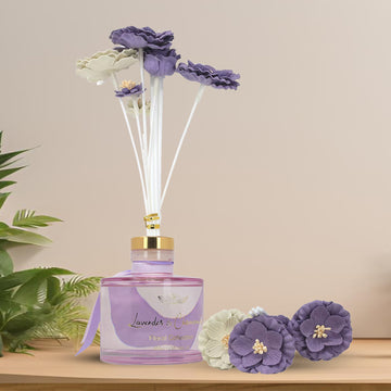 Baltus Luxury Reed Diffuser 300ml Faux Flower Lavender & Chamomile