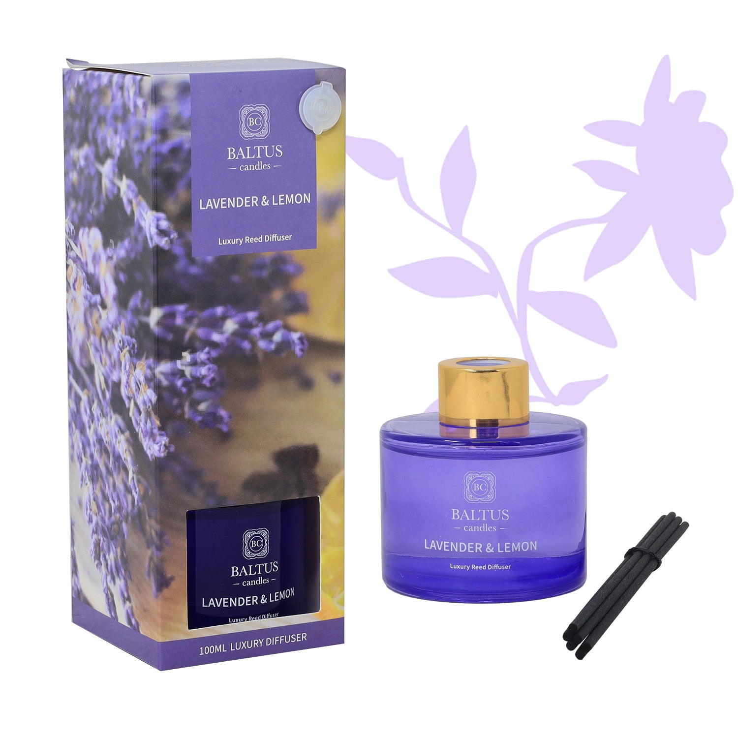 Baltus Reed Diffuser 100ml Luxury Lavender & Lemon