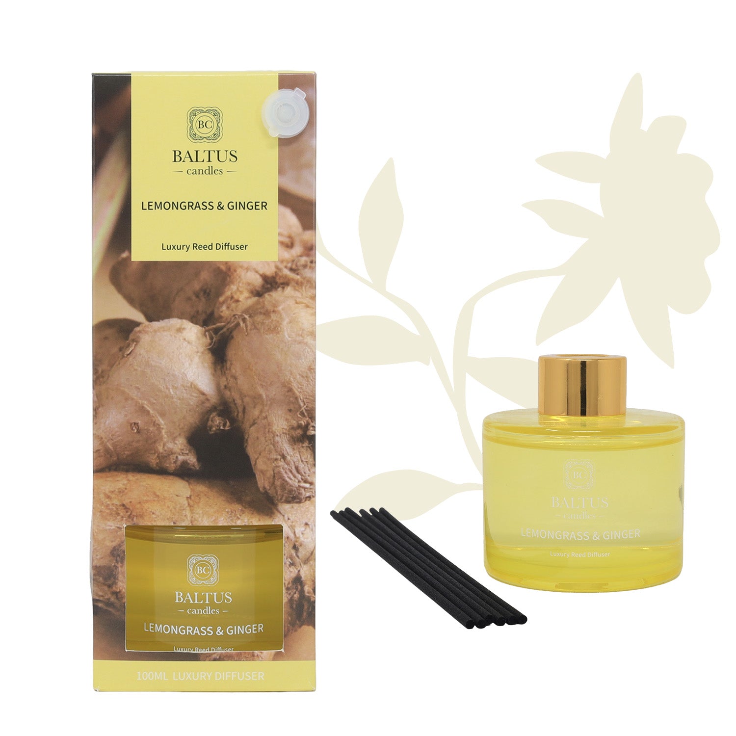 Baltus 100ml Lemongrass & Ginger Reed Diffuser