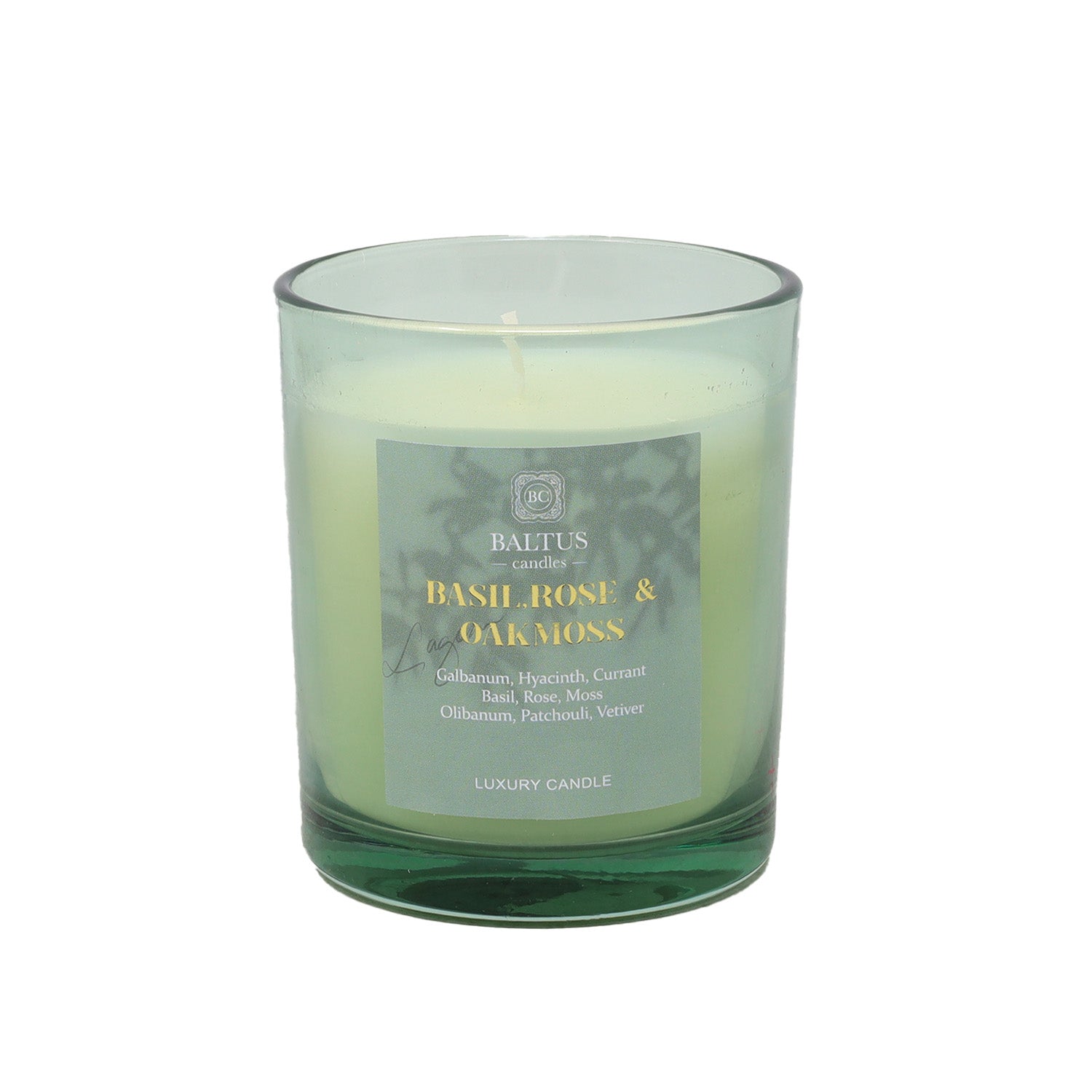 Baltus 135g Luxury  Scented Candle - Basil Rose Oakmoss