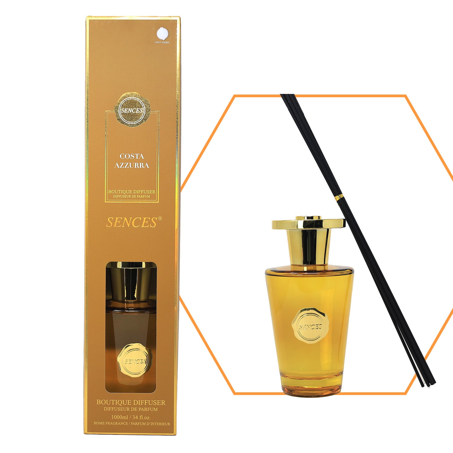 Baltus Reed Diffuser 1000ml Sences Costa Azzurra