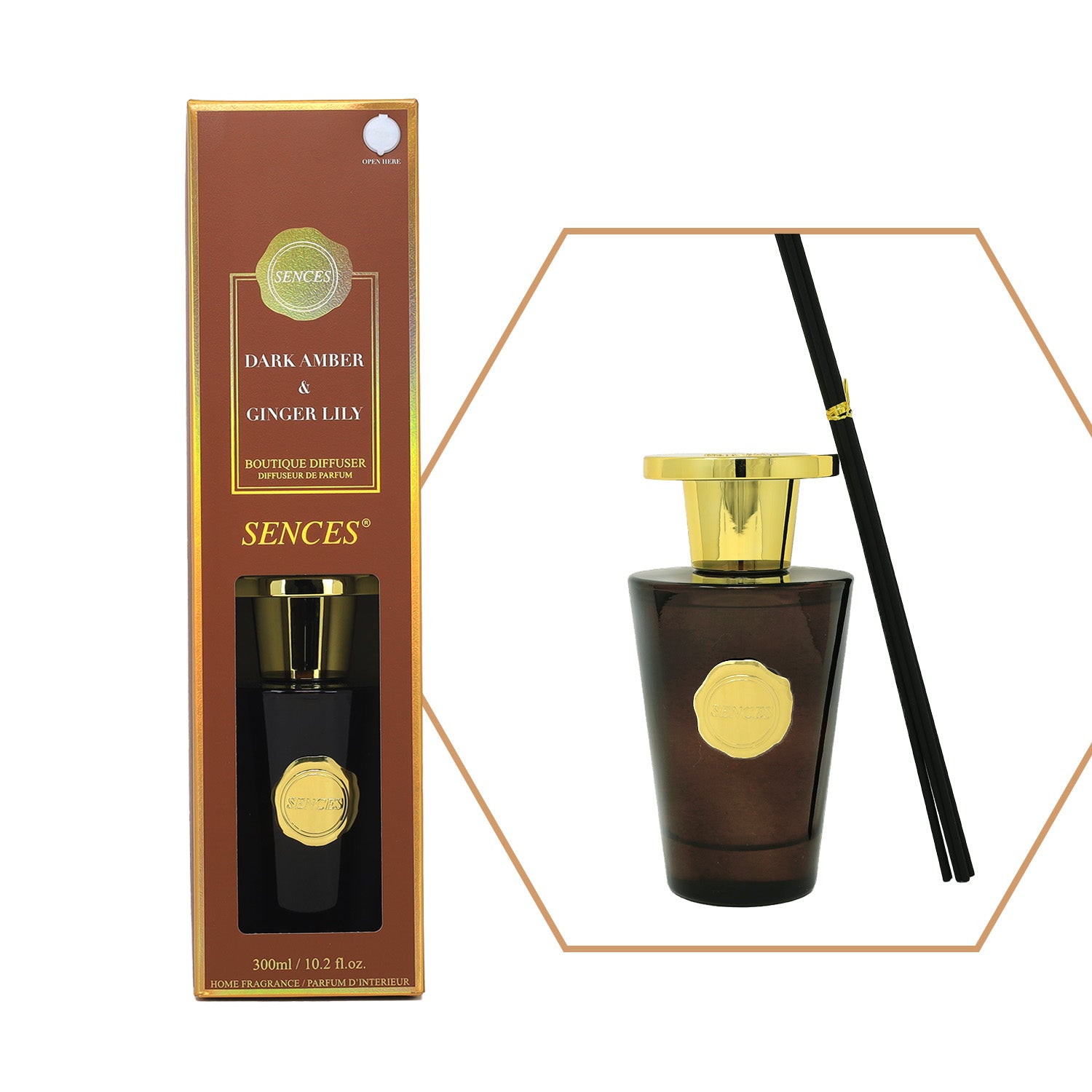 Baltus Reed Diffuser 300ml Sences Dark Amber Ginger Lily