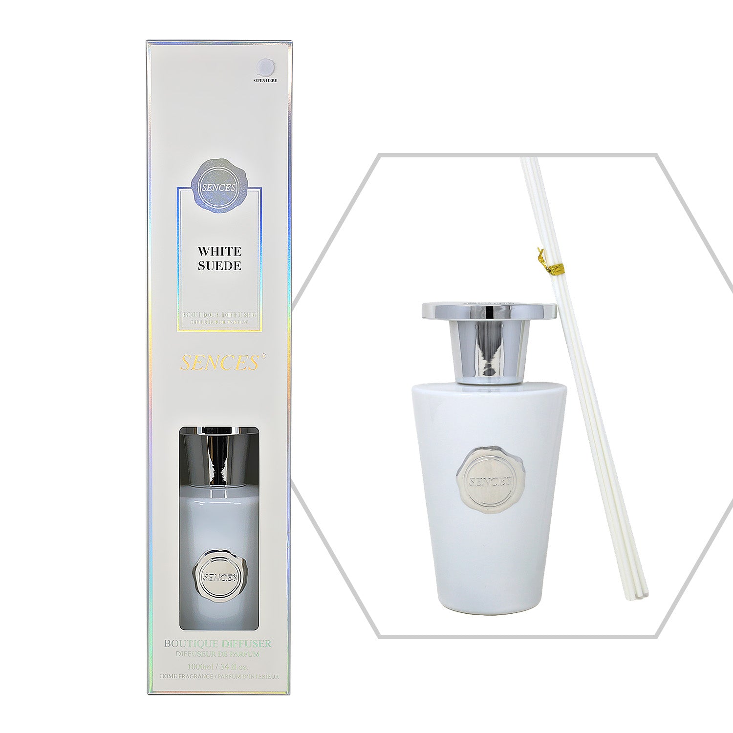 Baltus Reed Diffuser 1000ml Sences Baltus White Suede