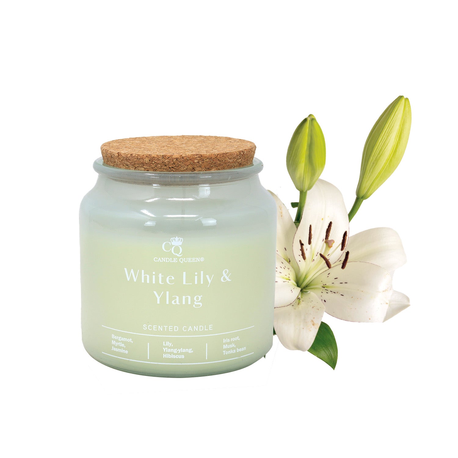 390g Baltus Scented Candle Queen White Lily & Ylang Single Wick Jar