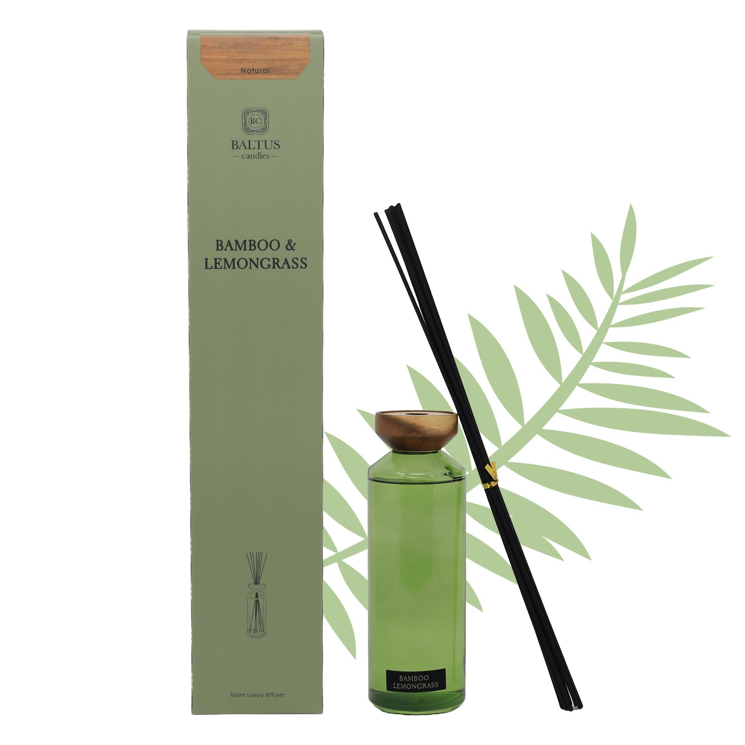 Baltus 500ml Bamboo & Lemongrass Fragrance Scenery Series Reed Diffuser