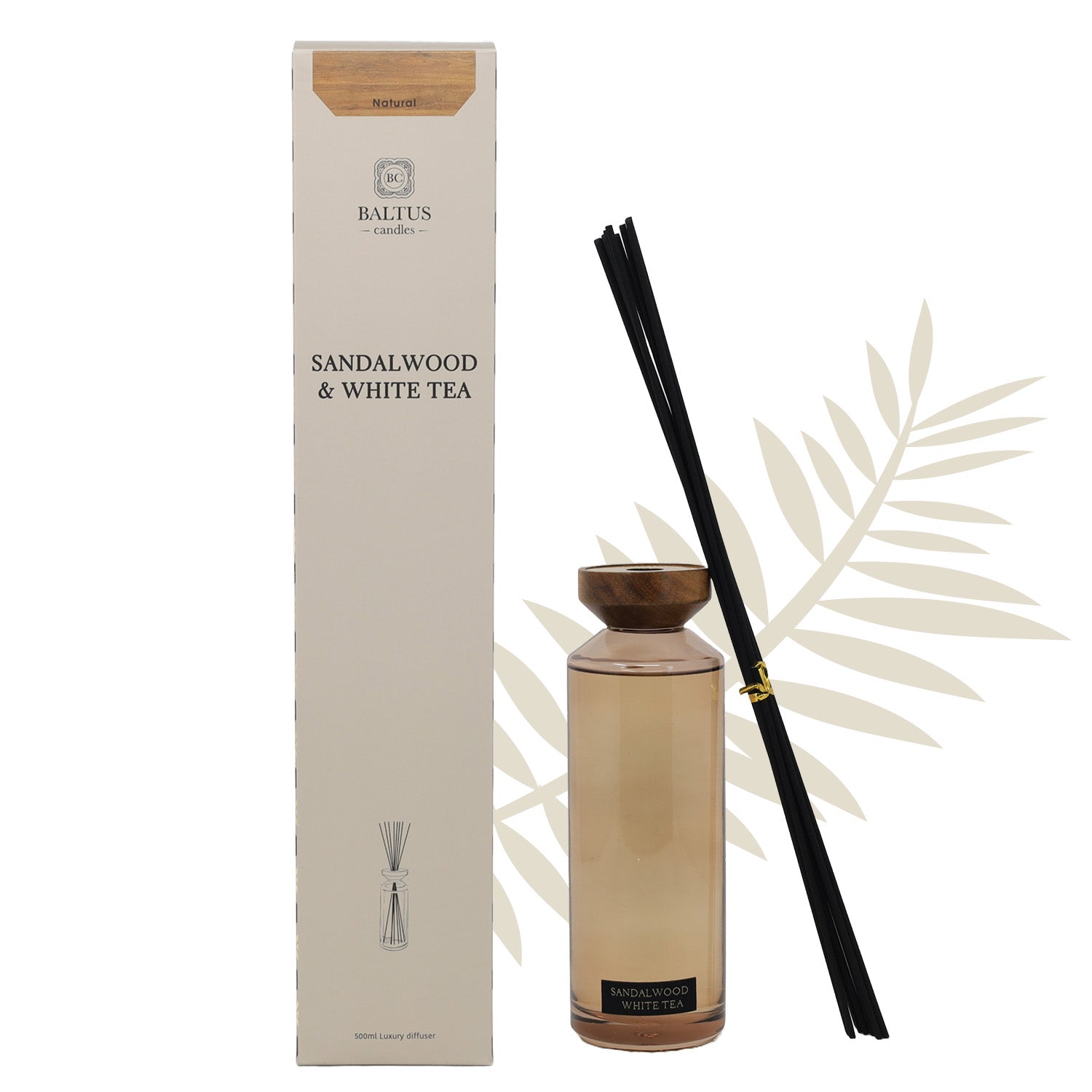 Baltus 500ml Sandalwood White Tea Fragrance Scenery Series Reed Diffuser