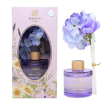 Baltus Reed Diffuser 100ml Sences Cedarwood & Lavender With Faux Flower