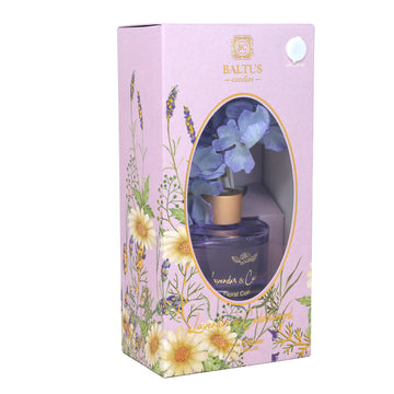 Baltus Reed Diffuser 100ml Sences Cedarwood & Lavender With Faux Flower