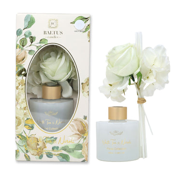 Baltus Reed Diffuser 100ml Sences White Tea & Neroli With Faux Flower