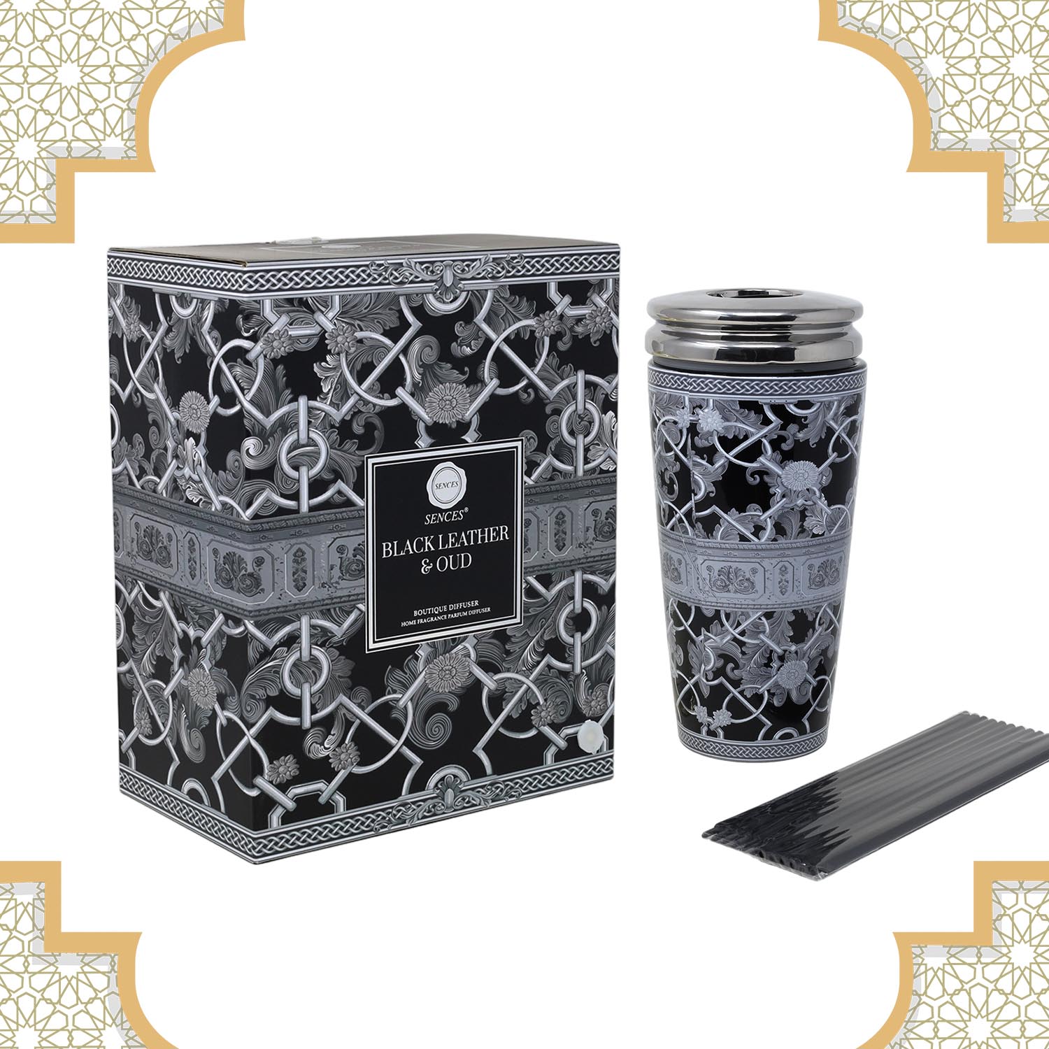 Baltus Reed Diffuser 1000ml Sences Ceramic Black Leather & Oud