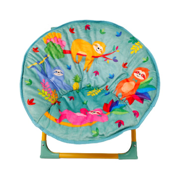 Sloth Kids Green Foldable Moon Chair