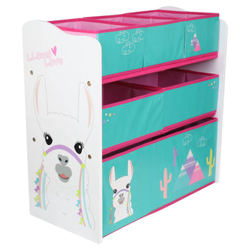 Llama Green 6 Drawer Box Toy Organiser