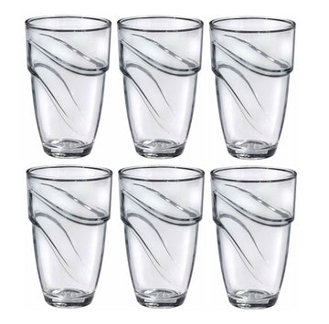 Set of 6 Duralex Wave 360ml Water Glasses