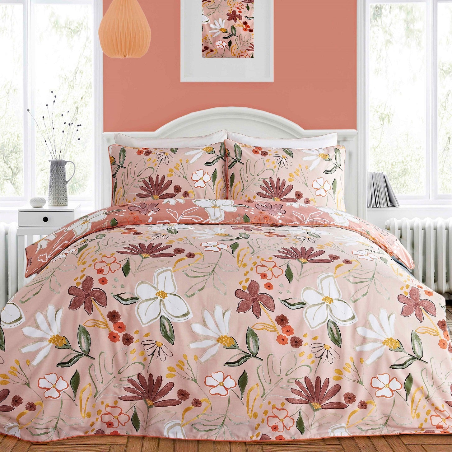 Desert Floral Duvet Cover Reversible Flowers Double