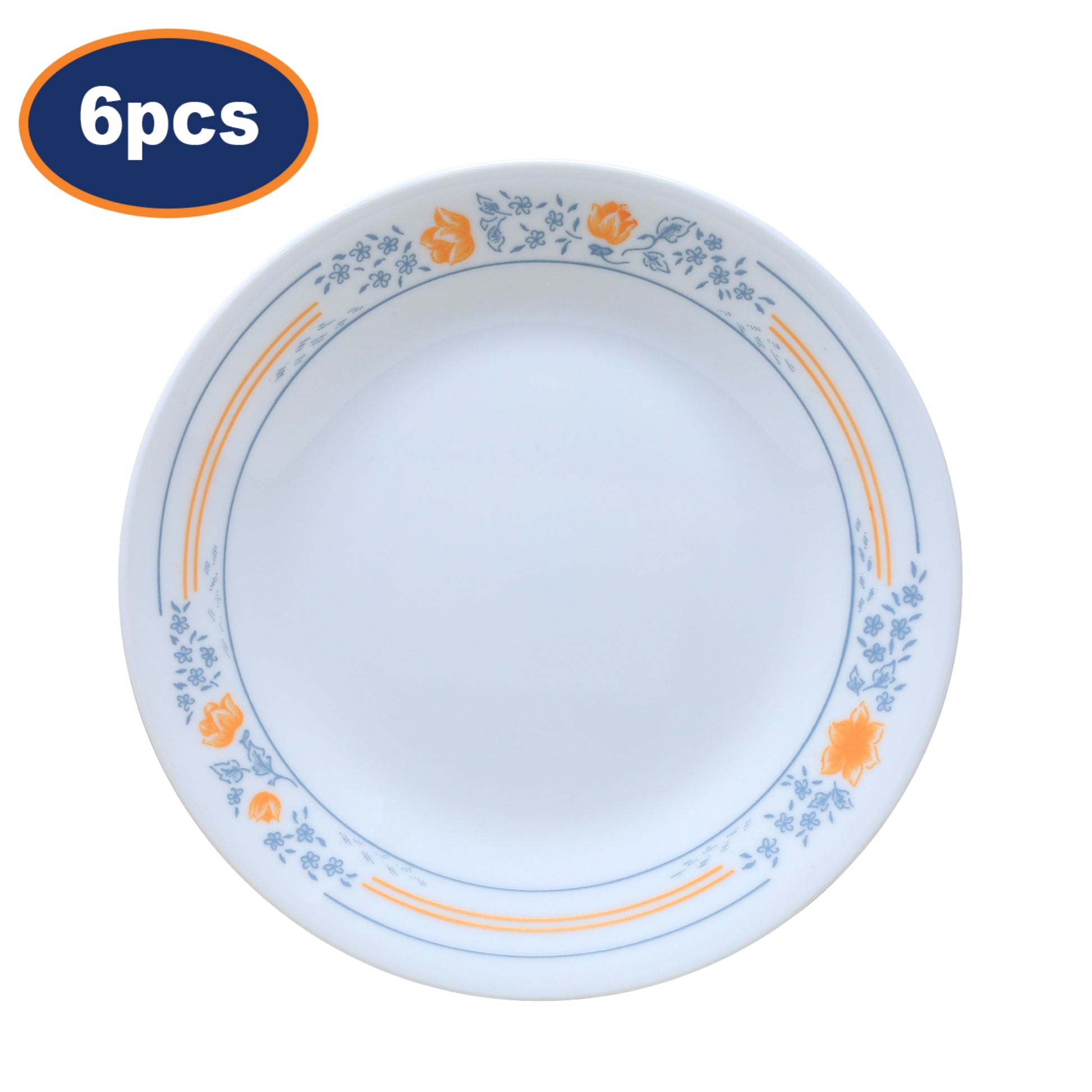 6Pcs Corelle 17cm Glass Apricot Grove Bread & Butter Plate