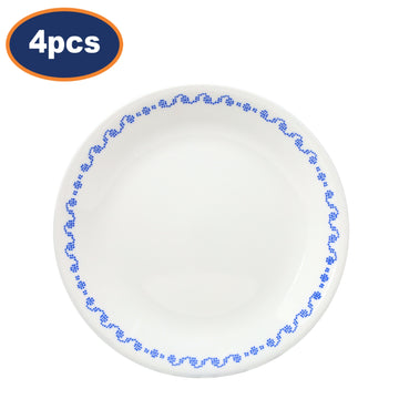 4Pcs Corelle 22cm Cross Stitch Blue Vitrelle Glass Plate