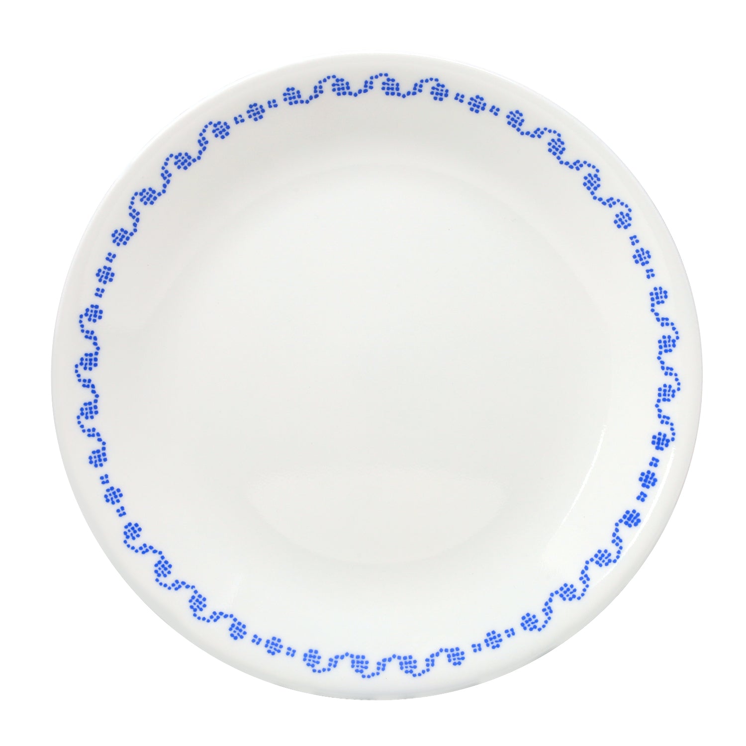Corelle 22cm Cross Stitch Blue Vitrelle Glass Plate