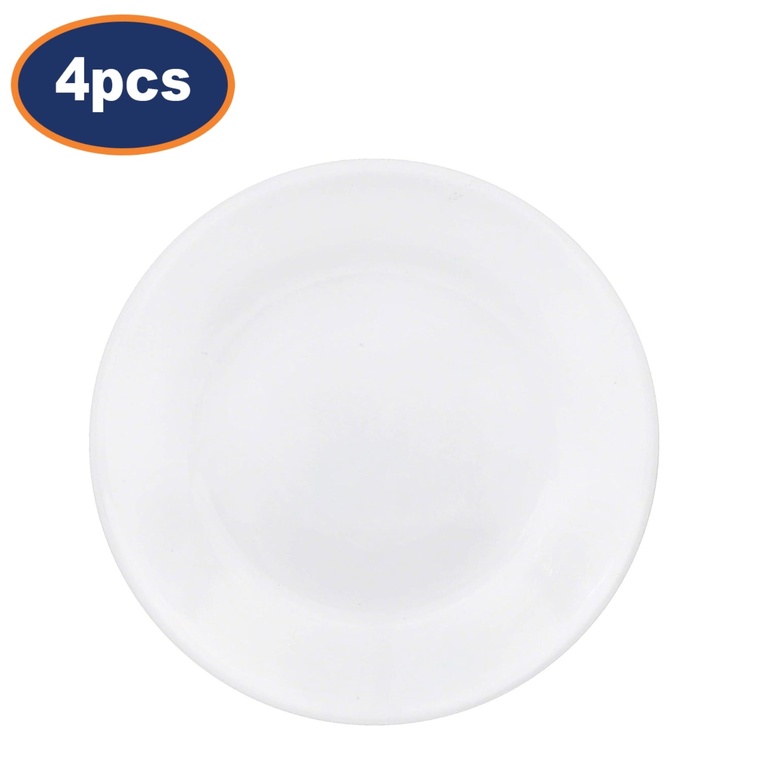 4Pcs Corelle Plate Vitrelle Glass 17cm Winter Frost White Microwave Dishwasher Safe